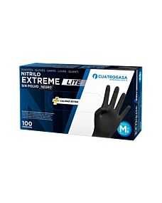 NITRILO EXTREME LITE - Guanti in Nitrile Nero - Non Talcati - CUATROGASA - Conf. 100pz.