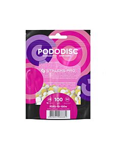 50 pezzi di Dischi Ricarica con Base Morbida per PODODISC Misura XS - Grana 100 - STALEKS