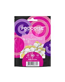 50 pezzi di Dischi Ricarica con Base Morbida per PODODISC Misura S - Grana 80 - STALEKS