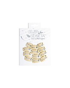Clip in Metallo per Hair Extensions - BEIGE - SEISETA - 12 pz. Cod.9T-BE