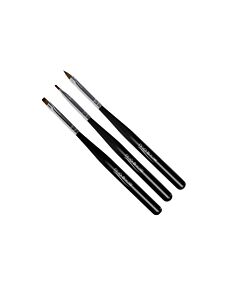 Set di Pennelli in Setola Naturale - BRUSH SET - PRO BROW - 3 Pz.