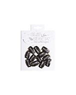 Clip in Metallo per Hair Extensions - NERO - SEISETA - 12 pz. Cod.9T-B
