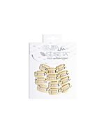 Clip in Metallo per Hair Extensions - BEIGE - SEISETA - 12 pz. Cod.9T-BE