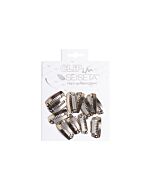 Clip in Metallo per Hair Extensions - ARGENTO - SEISETA - 12 pz. Cod.9T-S
