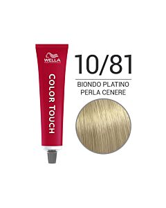 COLOR TOUCH Colorazione Tono su Tono Senza Ammoniaca - 10/81 Biondo Platino Perla Cenere - WELLA Professional - 60ml