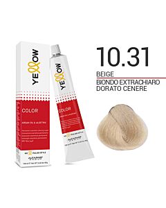 YELLOW COLOR Colorazione in Crema - 10.31 BIONDO EXTRACHIARO DORATO CENERE - ALFAPARF - 100ml