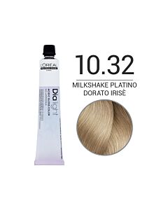 DIA LIGHT Colorazione in Crema senza Ammoniaca - 10.32 MILKSHAKE PLATINO DORATO IRISE' - L'OREAL PROFESSIONNEL - 50 ml