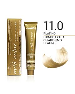 MILK COLOR Colorazione in Crema senza Ammoniaca - 11.0 BIONDO EXTRA CHIARISSIMO PLATINO - KLERAL SYSTEM - 100ml
