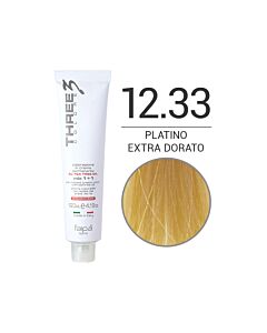THREE COLORE - Colorazione in Crema - 12.33 - Platino Extra Dorato - Naturale - FAIPA - 120ml