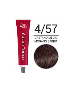 COLOR TOUCH Colorazione Tono su Tono Senza Ammoniaca - 4/57 Castano Medio Mogano Sabbia - WELLA Professional - 60ml