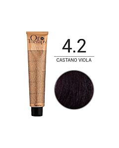 COLOR KERATIN ORO THERAPY Colorazione in Crema senza Ammoniaca 4,2 CASTANO VIOLA - FANOLA - 100 ml
