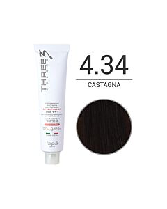 THREE COLORE - Colorazione in Crema - 4.34 - Castagna - Speciale - FAIPA - 120ml
