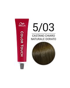 COLOR TOUCH Colorazione Tono su Tono Senza Ammoniaca - 5/03 Castano Chiaro Naturale Dorato - WELLA Professional - 60ml