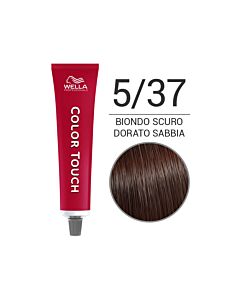 COLOR TOUCH Colorazione Tono su Tono Senza Ammoniaca - 5/37 Castano Chiaro Dorato Sabbia - WELLA Professional - 60ml
