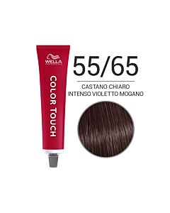COLOR TOUCH Colorazione Tono su Tono Senza Ammoniaca - 55/65 Castano Chiaro Intenso Violetto Mogano - WELLA Professional - 60ml
