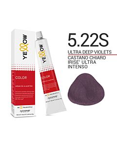 YELLOW COLOR Colorazione in Crema - 5.22S CASTANO MEDIO IRISE' ULTRA INTENSO - ALFAPARF - 100ml