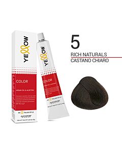 YELLOW COLOR Colorazione in Crema - 5 CASTANO CHIARO - ALFAPARF - 100ml