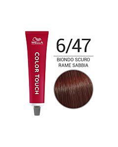 COLOR TOUCH Colorazione Tono su Tono Senza Ammoniaca - 6/47 Biondo Scuro Rame Sabbia - WELLA Professional - 60ml