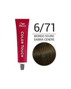 COLOR TOUCH Colorazione Tono su Tono Senza Ammoniaca - 6/71 Biondo Scuro Sabbia Cenere - WELLA Professional - 60ml