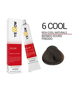 YELLOW COLOR Colorazione in Crema - 6 COOL BIONDO SCURO FREDDO - ALFAPARF - 100ml