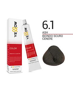 YELLOW COLOR Colorazione in Crema - 6.1 BIONDO SCURO CENERE - ALFAPARF - 100ml