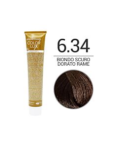 COLOR LUX Colorazione in Crema - 6.34 BIONDO SCURO DORATO RAME - DESIGN LOOK - 100ml