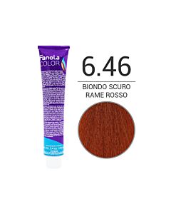 FANOLA Colorazione in Crema - 6,46 BIONDO SCURO RAME ROSSO - FANOLA - 100ml