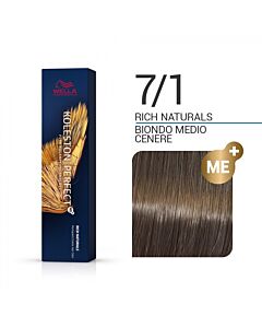 KOLESTON PERFECT ME+ Colorazione in Crema - 7/1 BIONDO MEDIO CENERE - WELLA PROFESSIONALS - 60ml