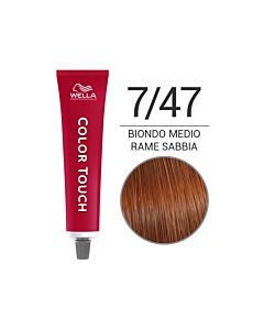 COLOR TOUCH Colorazione Tono su Tono Senza Ammoniaca - 7/47 Biondo Medio Rame Sabbia - WELLA Professional - 60ml