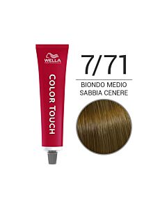 COLOR TOUCH Colorazione Tono su Tono Senza Ammoniaca - 7/71 Biondo Medio Sabbia Cenere - WELLA Professional - 60ml