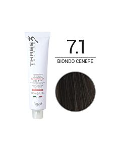 THREE COLORE - Colorazione in Crema - 7.1 - Biondo Cenere - Cenere & Dorato - FAIPA - 120ml