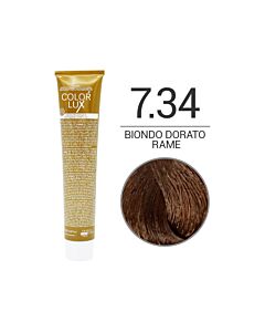 COLOR LUX Colorazione in Crema - 7.34 BIONDO DORATO RAME - DESIGN LOOK - 100ml