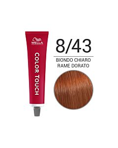 COLOR TOUCH Colorazione Tono su Tono Senza Ammoniaca - 8/43 Biondo Chiaro Rame Dorato - WELLA Professional - 60ml