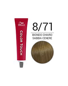 COLOR TOUCH Colorazione Tono su Tono Senza Ammoniaca - 8/71 Biondo Chiaro Sabbia Cenere - WELLA Professional - 60ml