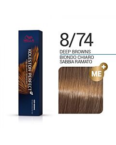 KOLESTON PERFECT ME+ Colorazione in Crema - 8/74 BIONDO CHIARO SABBIA RAMATO - WELLA PROFESSIONALS - 60ml
