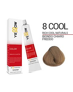 YELLOW COLOR Colorazione in Crema - 8 COOL BIONDO CHIARO FREDDO - ALFAPARF - 100ml