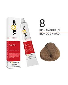 YELLOW COLOR Colorazione in Crema - 8 BIONDO CHIARO - ALFAPARF - 100ml