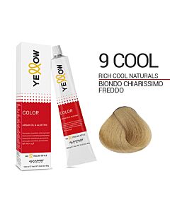 YELLOW COLOR Colorazione in Crema - 9 COOL BIONDO CHIARISSIMO FREDDO - ALFAPARF - 100ml