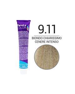 FANOLA Colorazione in Crema - 9,11 BIONDO CHIARISSIMO CENERE INTENSO - FANOLA - 100ml