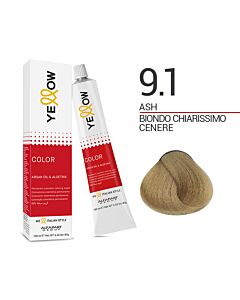YELLOW COLOR Colorazione in Crema - 9.1 BIONDO CHIARISSIMO CENERE - ALFAPARF - 100ml
