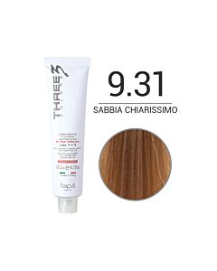 THREE COLORE - Colorazione in Crema - 9.31 - Sabbia Chiarissimo - Cenere & Dorato - FAIPA - 120ml